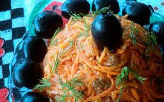 Салат «Рыжик» классический рецепт с морковью Как приготовить салат рыжик из моркови